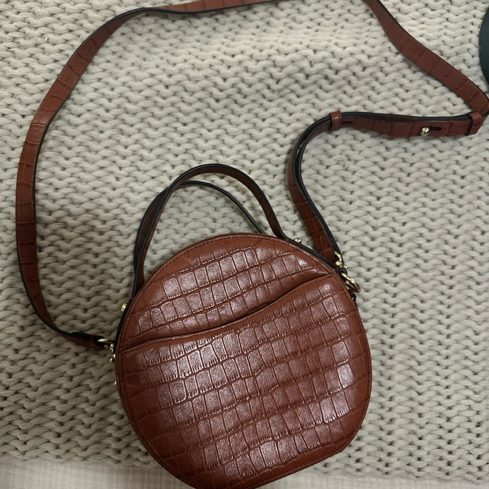Rebecca Minkoff Croc-Embossed Round Bag